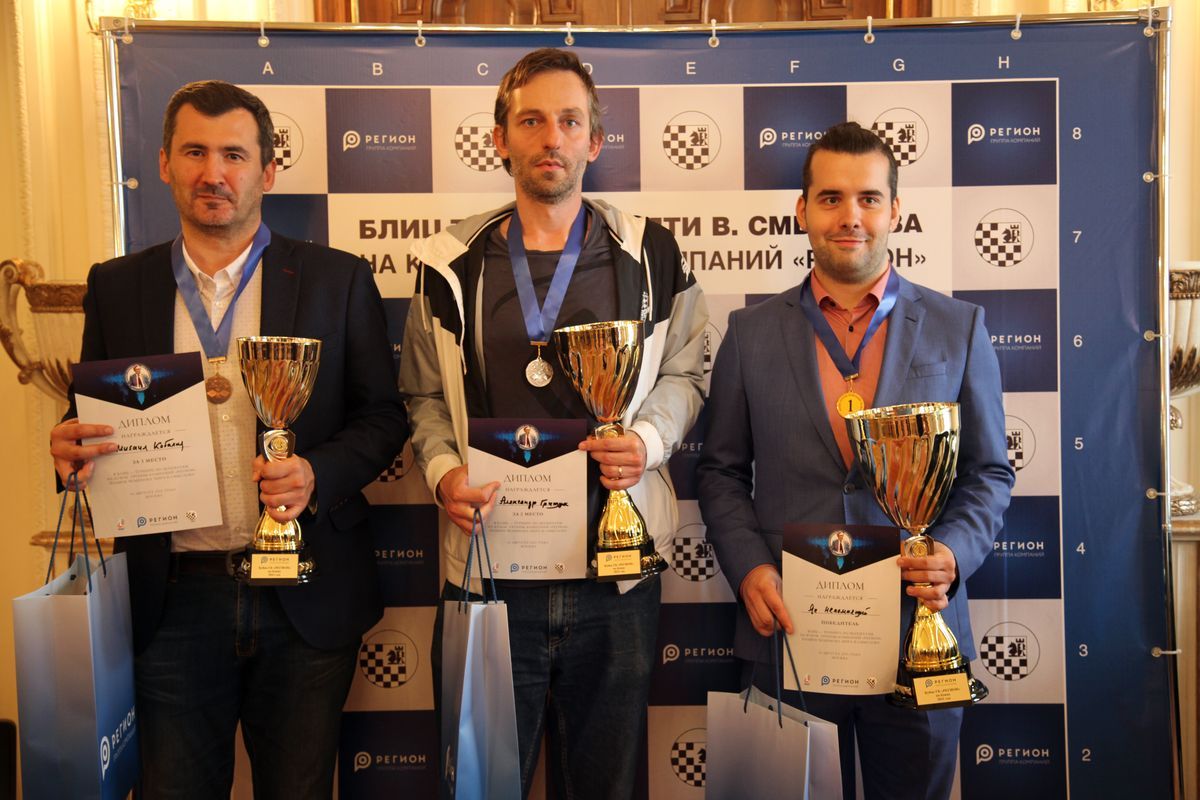 Alexander Grischuk of Russian wins the Open Blitz title of the