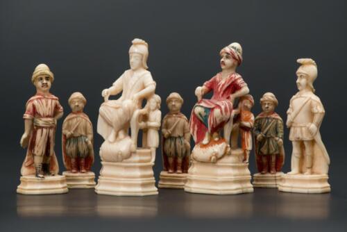 The Byzantines Against the Turks, the Russian chess set 